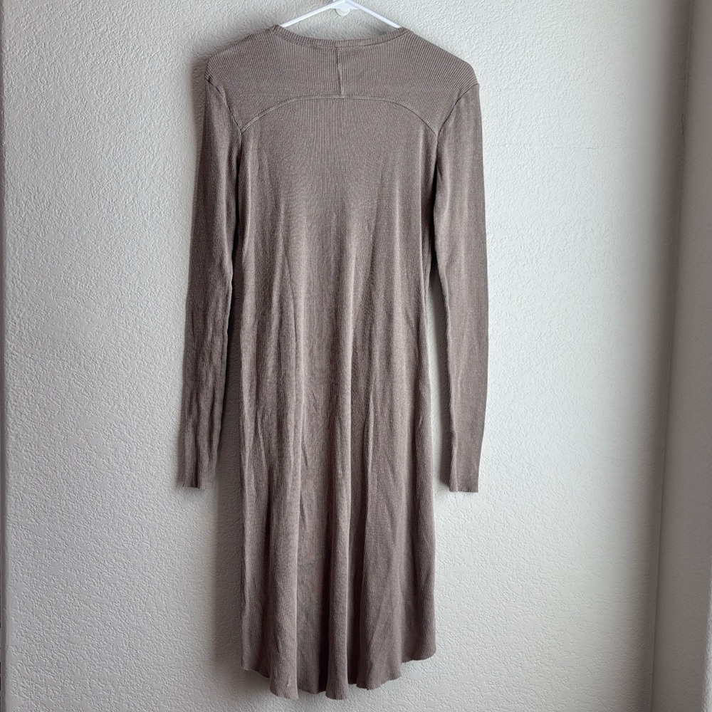 Free People Beach Bonita Ribbed Up Long Sleeve Mini Dress Small - Picture 6 of 6